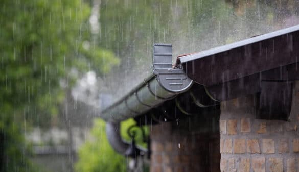 Water Overflow on Gutter