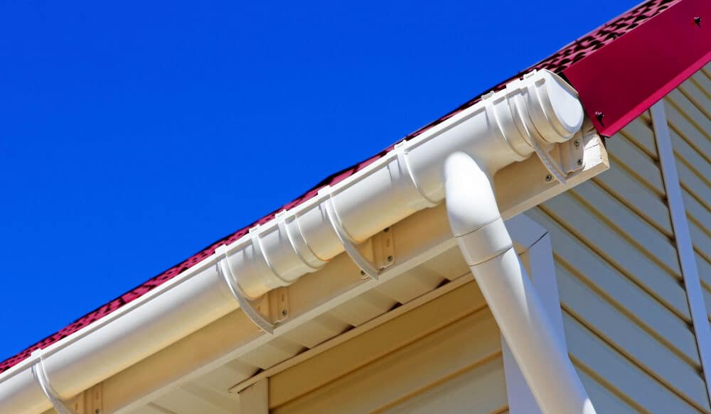 New plastic rain gutter system.